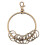 Bronze Tone Carabiner Prisoner Keyring 10 Loops Key Chain Ring 7.6cm 2
