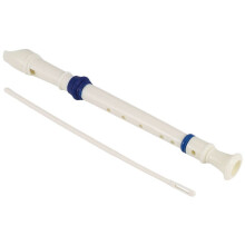 Music Instrument 6 Holes Soprano Flute Recorder White