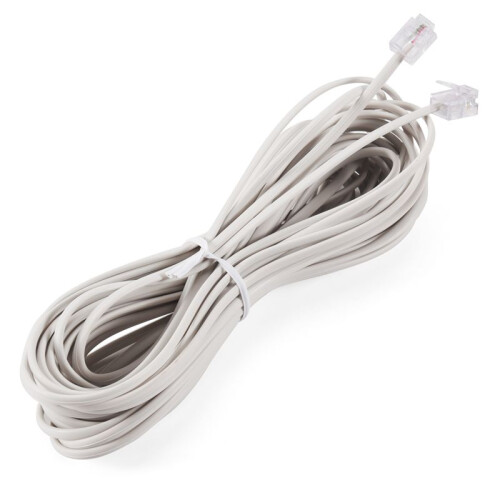 1 PeçA 10M RJ11 Conector de Telefone Cabo de ExtensãO Branco