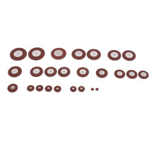 25 Stueck Professionelle Leder Tenor Saxophon Pads Orange Sax Pads Ersatz Holzblaeser Musikinstrumente Teile & Zubehoer
