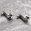 A Set 2 Pcs Electric Guitar Roller String Tree String Retainer - Silver 6