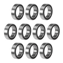 20 Piezas 6700-2RS Alta Calidad 6700 2RS 10X15X4Mm Rodamiento de Bolas de Ranura Profunda con Sello en Miniatura, Negro