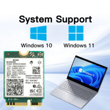 For BE200 WiFi 7 M.2 Card 5.4 BE200NGW 2.4G/5G/6GHz Wireless Adapter Network Card with Antennas(6Dbi)