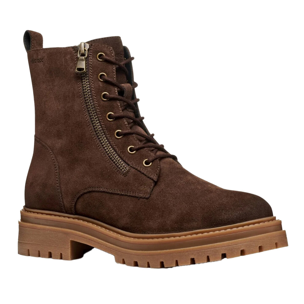 Geox (7.5 Uk, Dark ) Womens/Ladies D Iridea F Ankle Boots Brown