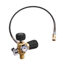 Adattatore per Valvola DIN Tubo 'Aria di Riempimento PCP Stazione di Riempimento per Bombola D'Aria PCP con Manometro Ad Alta Pressione, M18X1.5