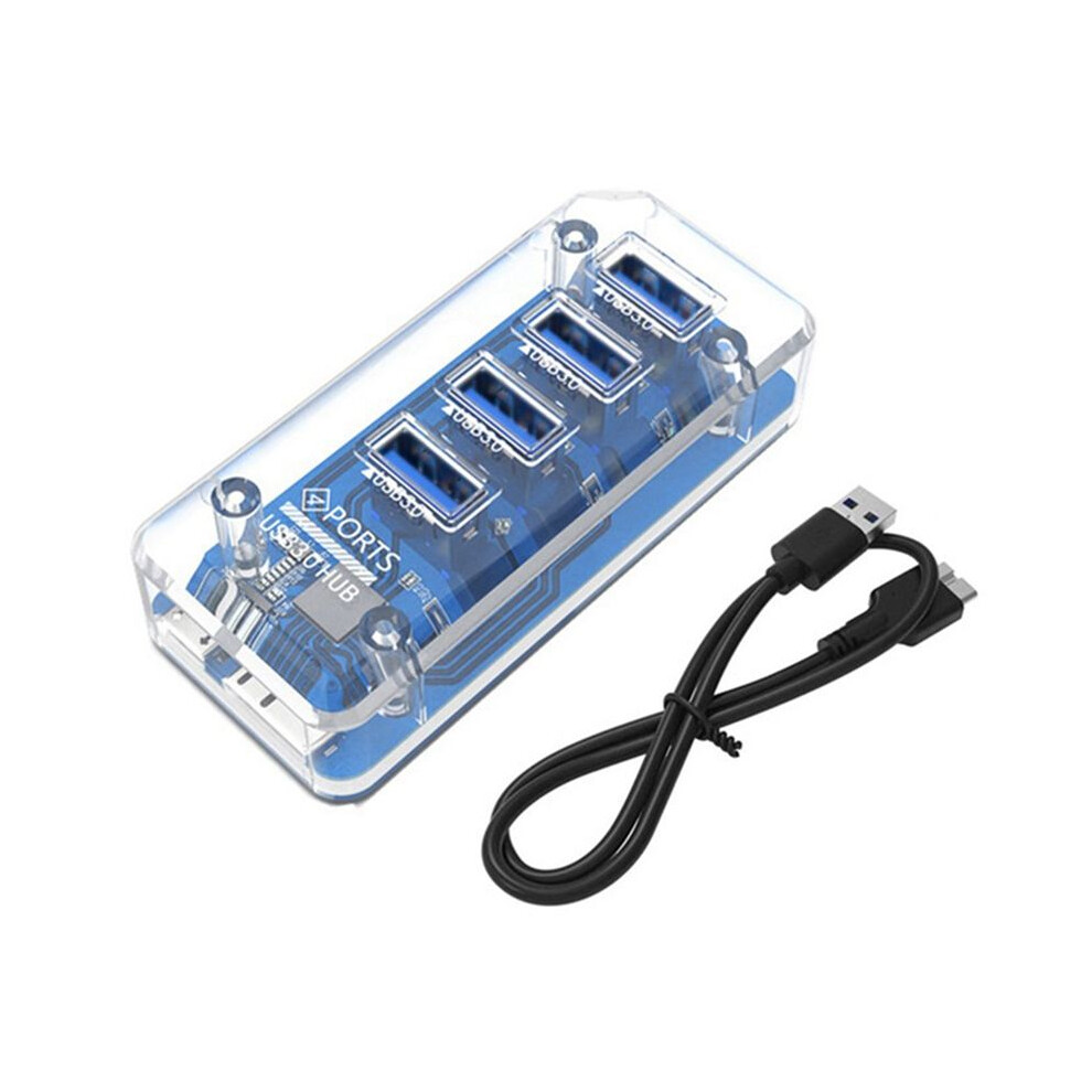 4Xusb3.0 Splitter Hub Laptop Desktop Computer Hub Multi-Port Usb Docking Station Adapter Splitter,Rectangular Model 6031508768639