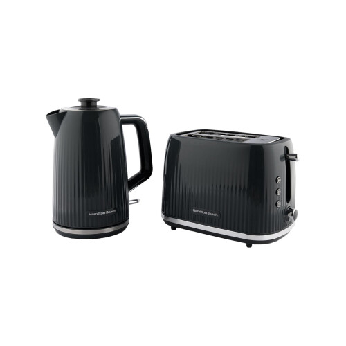 Hamilton Beach Hamilton Beach, Miami Kettle & Toaster Set, Charcoal, HBMIACH