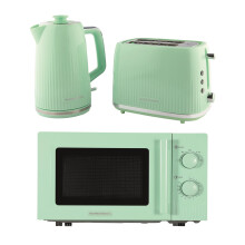 Kettle, Toaster & Microwave Set, Miami Collection by Hamilton Beach, Mint