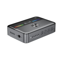 Trasmettitore Ricevitore Audio NFC 5.3 Luce RGB USB 3.5MM AUX RCA Adattatore Convertitore DAC Ottico Coassiale Grigio