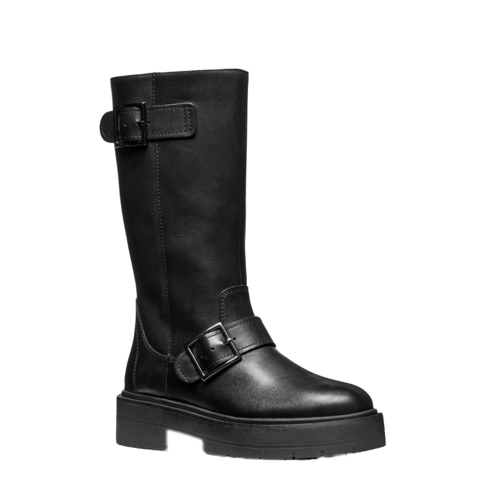 New Geox Women's (6 Uk, ) / D Spherica Ec7 Leather Boots Black
