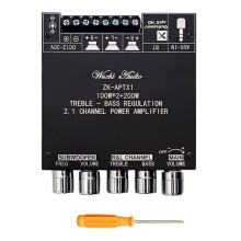 ZK-APTX1  Power Amplifier Board 2.1 Channel 2x100W+200W Subwoofer TPA3221 Digital Amplifier Module