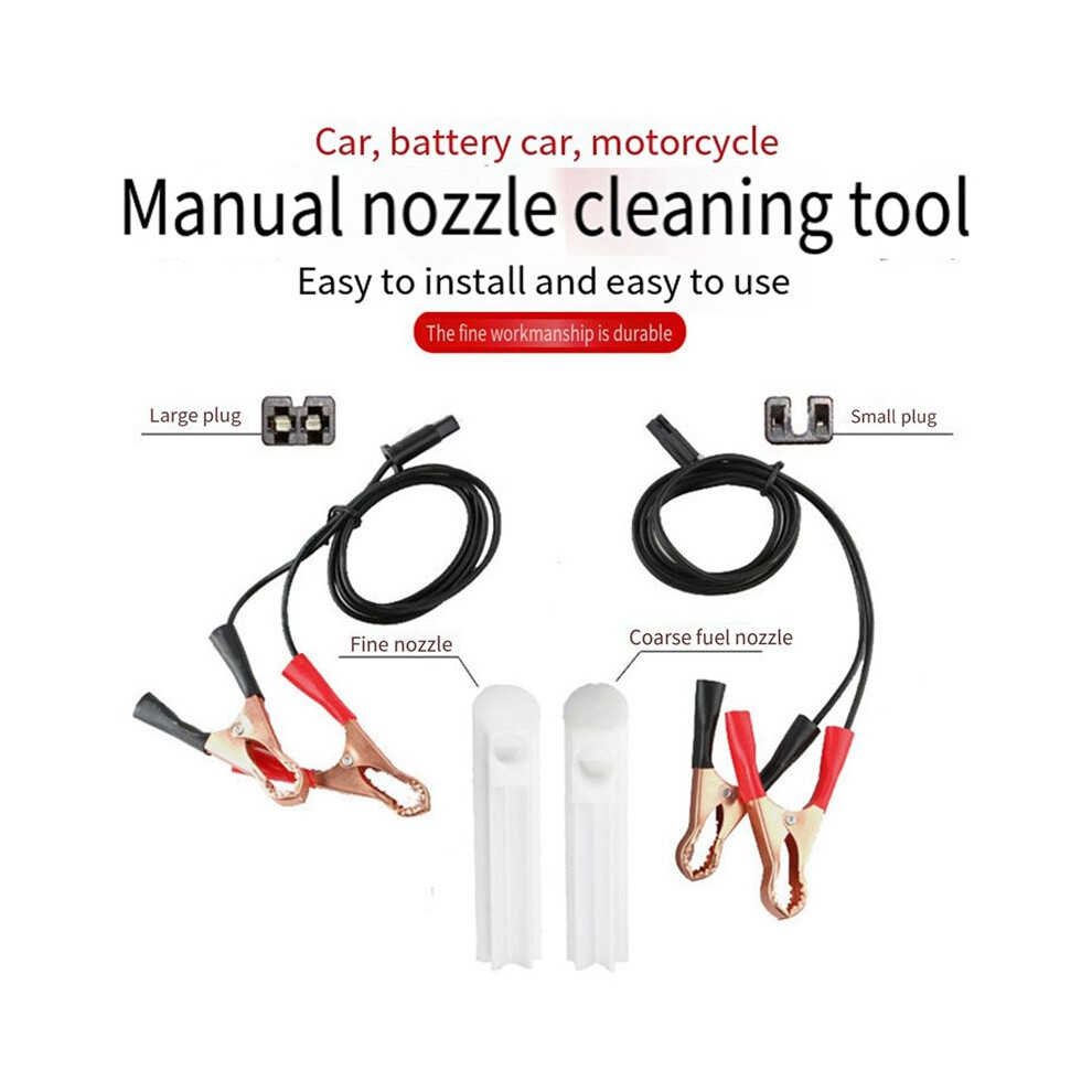 Auto Car Fuel Cleaning Injector Flush Cleaner Wash Adapter Cleaning Tool Set Nozzle Cleaning Tool Set Car Wash Tool White 4711826758018