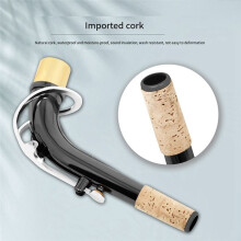 AcessóRio de PescoçO Curvado para Sax para Saxofone Alto, CortiçA de Metal com PeçA de ReposiçãO com Acabamento Niquelado Preto, Dourado