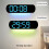 LCD Digital Alarm Clock Multifunction Large LED Wall Clock Display with Alarm, Temperature & Humidity Clock-A 7