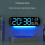 LCD Digital Alarm Clock Multifunction Large LED Wall Clock Display with Alarm, Temperature & Humidity Clock-A 4