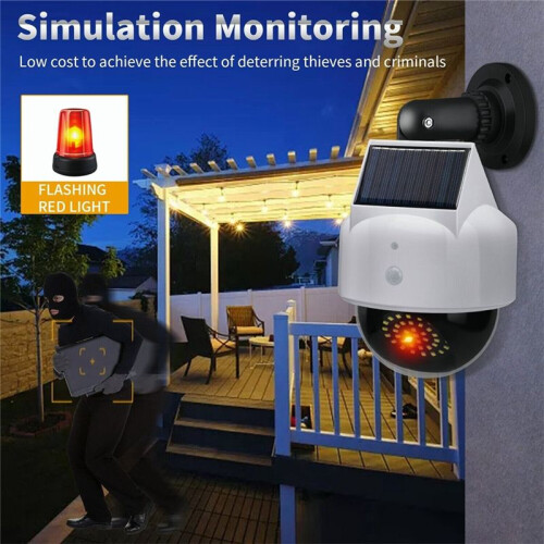 Simulation Camera Solar Flood Light with Motion Sensor Remote Control Waterproof LED Bright Security Lights 2