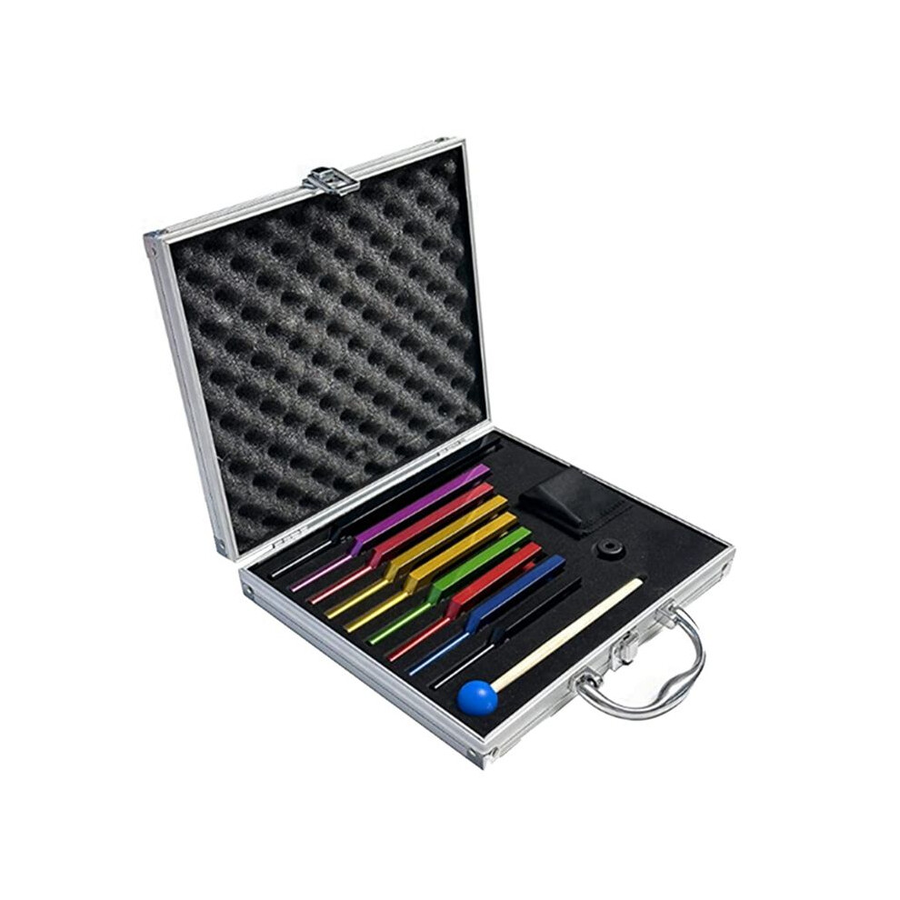 Zandonã 9 Tuning Forks For Healing, Sound Healing, Body Retention With Aluminum Gift Box, Tuning Fork Set