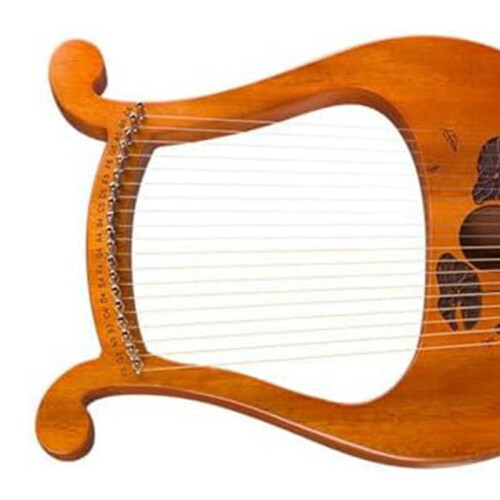 Lyre Harp 19 String Beginners Harp,Portable 19-Tone Small Harp 19-String Lyre Musical Instruments Solid Wood Lyre Harp 1