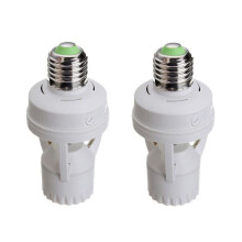 2PCS E27 RöRelsesensor Ljusbrytare 100-240V RöRelsedetektor Bas LamphåLlare med Ljuskontroll GlöDlampssockel