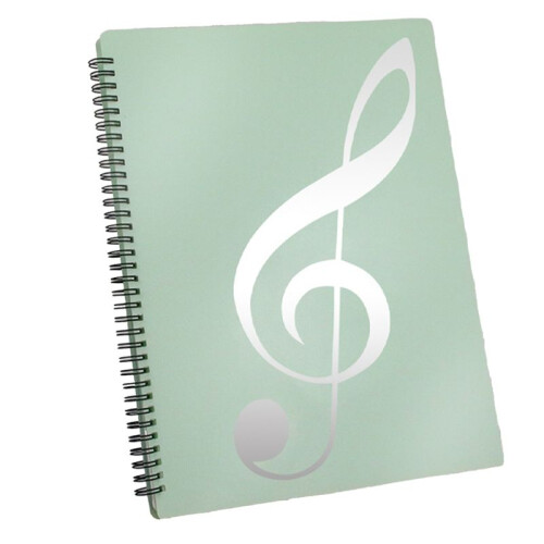 Classeur de Partitions, Capacité de 60 Pages, /Support pour Partitions, Convient au Format Lettre A4, Inscriptible et DéTachable (Vert) 1