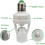 2PCS E27 Motion Sensor Light  100-240V Motion Detector Base Lamp Holder with Light Control   Bulb Socket 6