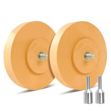 Decal Remover Eraser Wheel Adhesive Remover with Adapter 2 Pack 4 Inch Rubber Eraser Wheel for Drill Removes Car Vinyl