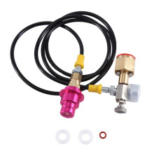 Tubo Adattatore per CO2 con Manometro 2000 Psi per DUO/TERRA/ART Collegamento Rapido a Bombole di CO2 Più Grandi, Bombole Gassate