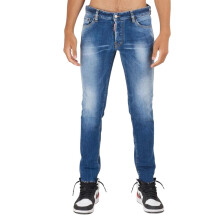 (36R, Blue) DSquared2 Mens Cropped Slim Jeans
