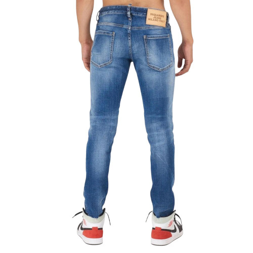 Dsquared2 (36R, Blue) DSquared2 Mens Cropped Slim Jeans 1