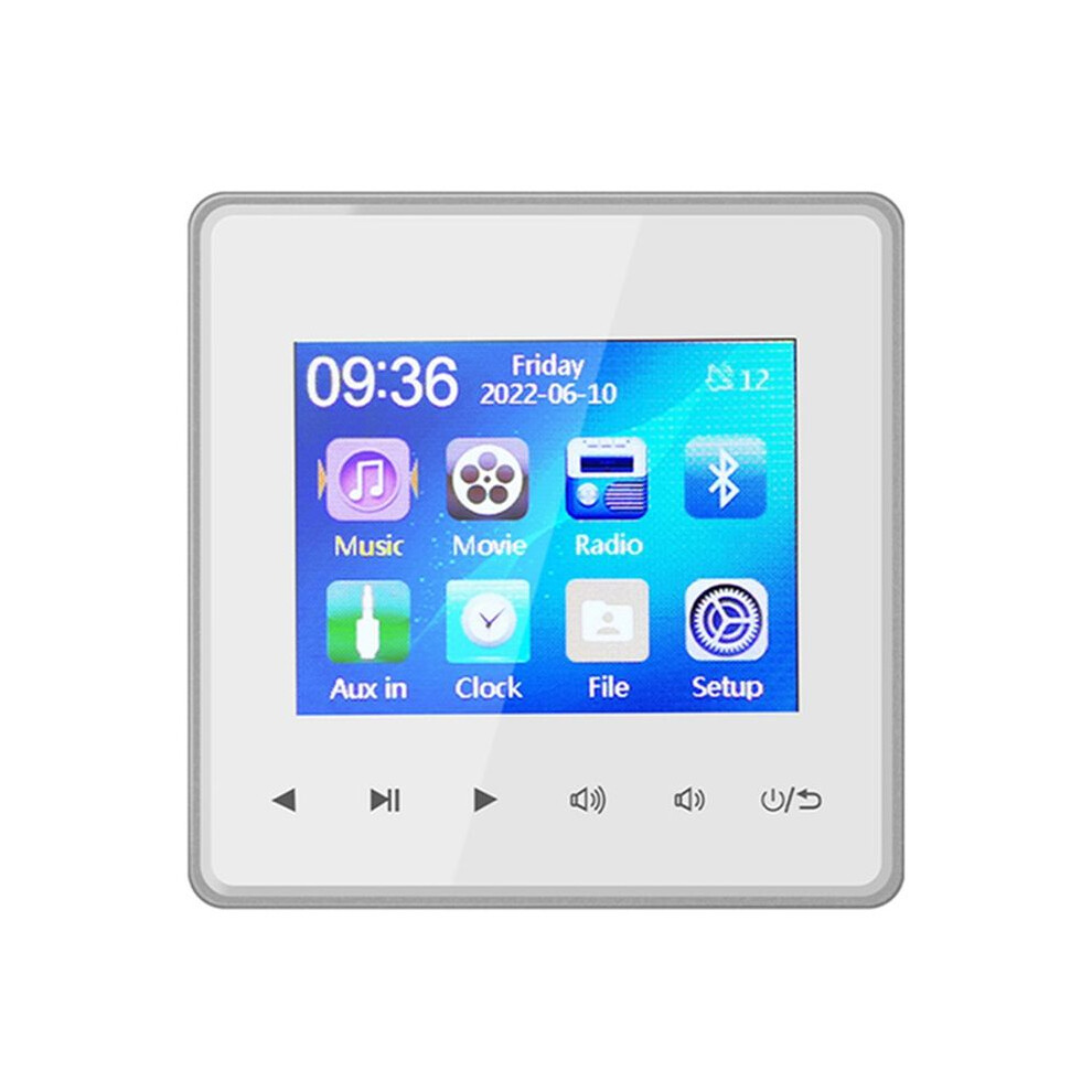 Home New 2.8 Hd Screen Wall Amplifier Music Center Sound System Tv Tablet Digital Stereo Fm(White) White 6033932633774