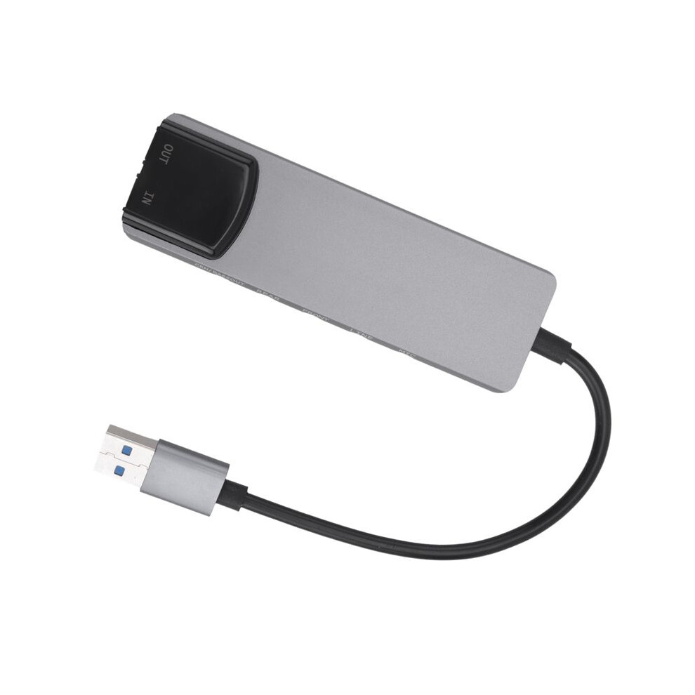 6-In-1 Computer Sound Card 5.1 Usb External Sound Card Multi-Function Audio Converter For Notebook Aluminum Sound Card 6033968130735