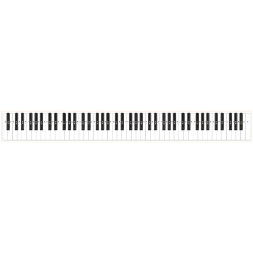 88 Key Practice Keyboard Piano & Note Chart for Behind the Piano Keys,Guide Teaching Aid Note Chart for Beginner Student
