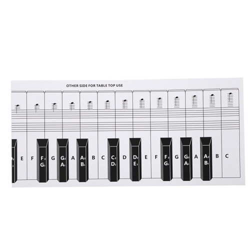 88 Key Practice Keyboard Piano & Note Chart for Behind the Piano Keys,Guide Teaching Aid Note Chart for Beginner Student 1