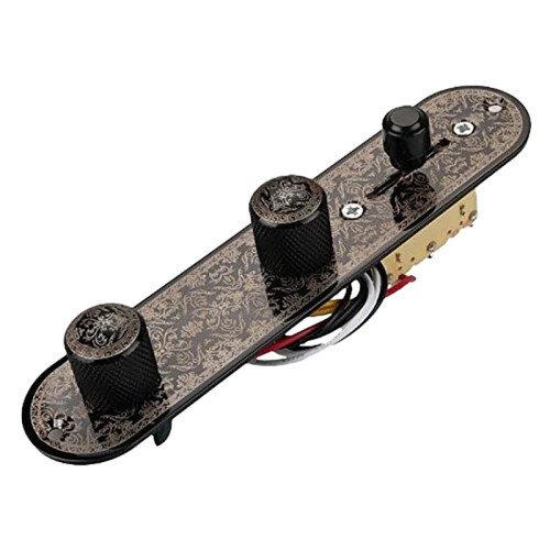 3 Way  Loaded Guitar Control Plate for Telecaster Guitar Black