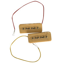 Alnico V Alnico 5 Barre de Savon à Bobine Simple P90 Pont de Cou 50 / 52Mm MéTal Tressé Fil Adapté Guitare ÉLectrique