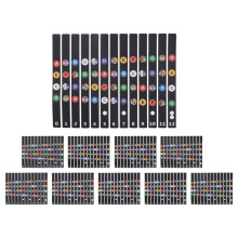 Adesivos para Escala de Ukulele Adesivos para Trastes de Acordes Adesivos para Notas Guia de Dedos para Iniciantes em Ukulele 10 Peças