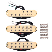 3 Uds Alnico V Pastillas Humbuckers de TamañO de Bobina úNica para Cuello / Medio / Puente para Stratocaster Guitarra EléCtrica Repuestos