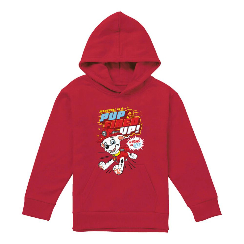Paw Patrol (9-11 Years, ) Childrens/Kids Pup Fi Up Marshall Pullover Hoodie Red