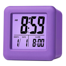 Digital Alarm Clock with Snooze LED Night Light for Bedroom,Small Desk Bedside Travel Clocks Display Date,