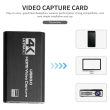 Audio Video Capture Card, 4K USB 3.0 Capture Adapter Video Converter for Gaming Streaming Live Broadcast Video Recording
