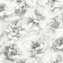 (One Size, Silver) Debona Bloom Floral Wallpaper