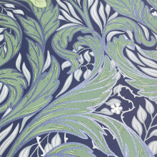 (One Size, Blue) Muriva Vale Leaf Wallpaper