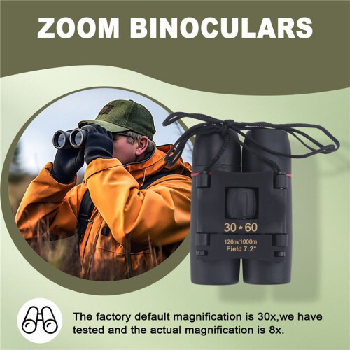 30 X 60 Zoom  Compact Binoculars Telescopi Day E Night Vision 1
