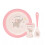 Celebrations Hello Baby 3 Piece Bowl, Egg Cup & Spoon Set - Pink 1