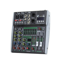Professioneller 4-Kanal-Mixer Eingebauter 16DSP 7-Segment Balanced Effect -Unterstützung Aufnahme-Audio-Mixer EU-Stecker