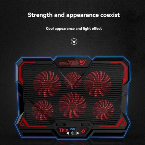 COOLCOLD Laptop Cooling Pad Gaming Laptop Cooler Laptop Fan Cooling Stand para Laptops de 12,1 A 17,3 Polegadas C 2