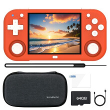 XU  M Game Console 64GB 10700 Games 2.8 Inch IPS Linux Handheld Game Players Retro Video Game for Kids Orange
