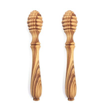 Olive Wood Honey Dispenser 2Pcs- Wooden Honey Dipper Set for Controlled Drizzling - Eco-Friendly Honey Sticks