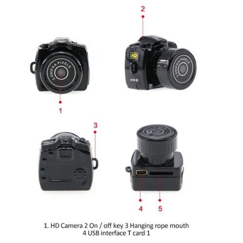 -Kamera-Camcorder, 480P, -DVR-Camcorder, Y2000, Tragbare Webcam, Video-Diktierkamera
