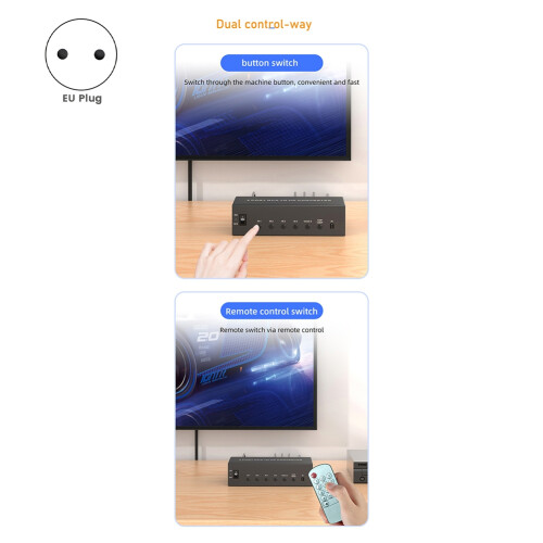 Para RCA para -Compatível 1080P Conversor  4 em 1 Saída Composto AV para -Compatível Scaler Conversor EU Plug 2